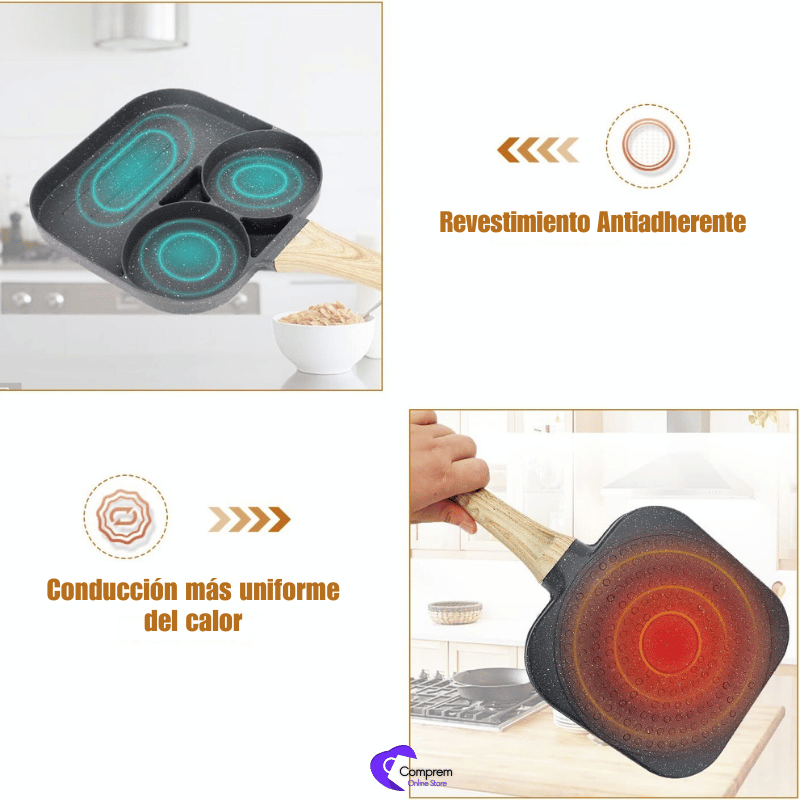 Sartén Antiadherente 3 en 1