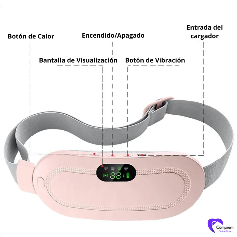 Cinturón de Masaje Anticólico con Batería Recargable