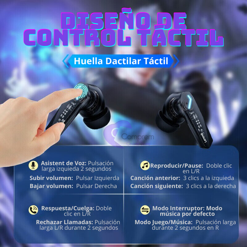 Audífonos Lenovo GM2 PRO Bluetooth
