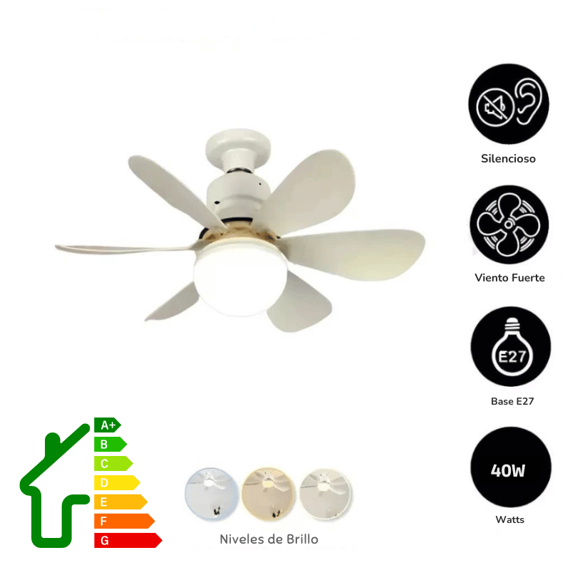 Ventilador de Techo con Luz Led