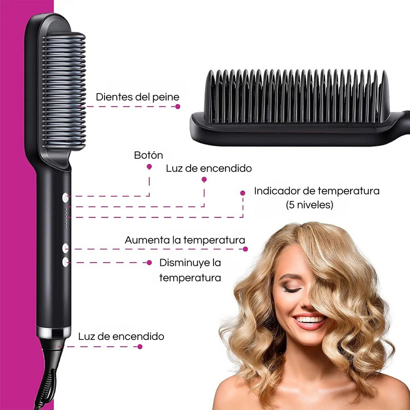 Cepillo Profissional Alisador de Cabello 2 en 1 - GlamHair®